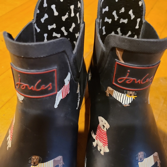 Joules Black and Red Rain & Snow Boots - Picture 7 of 7